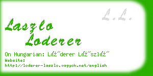 laszlo loderer business card